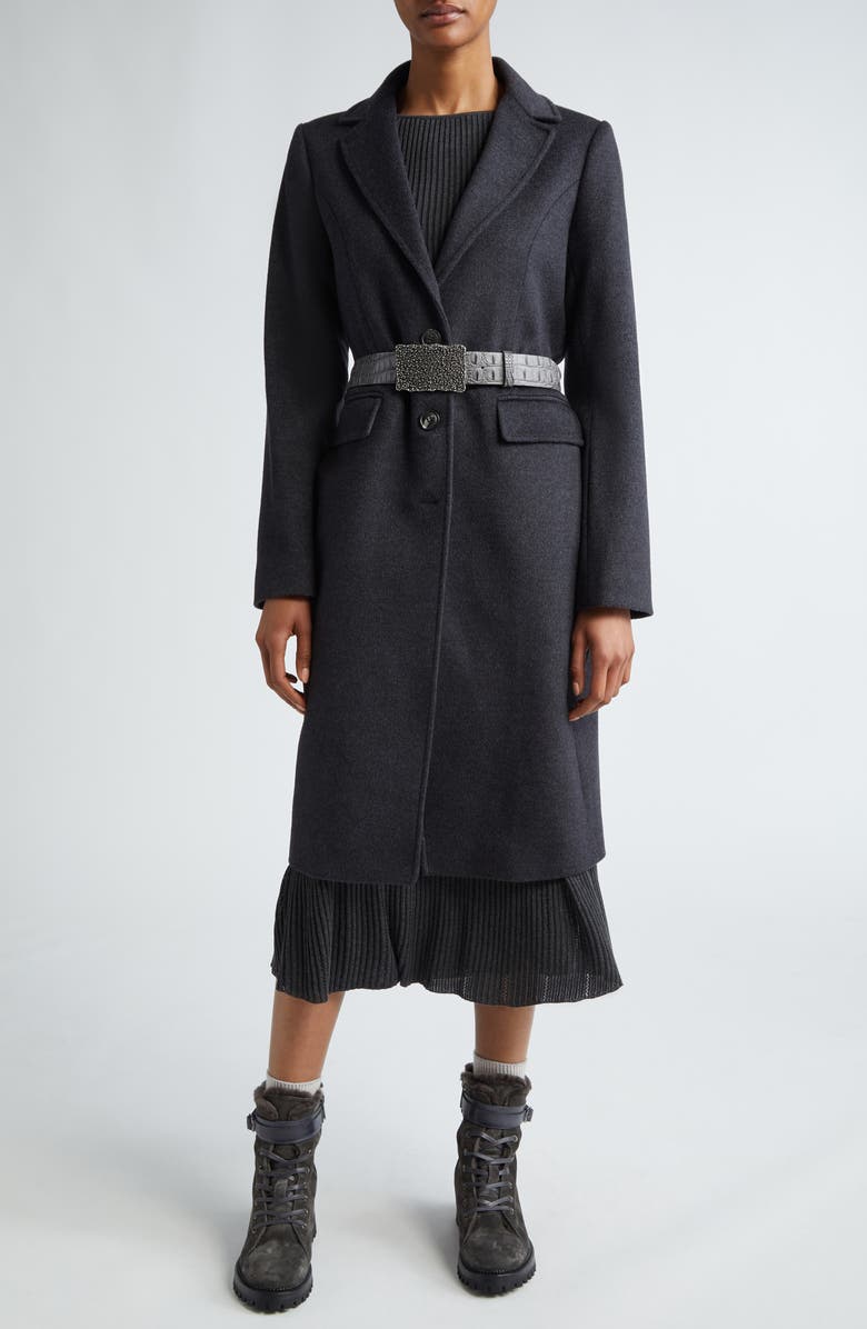 Eleventy Virgin Wool Long Coat, Alternate, color,