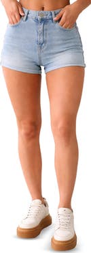 Madden Girl Binded Waistband Denim Shorts