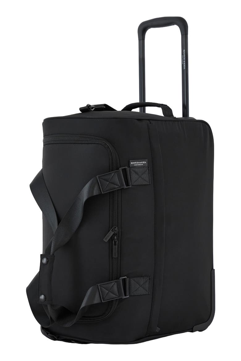 Eindhoven Rolling Weekender Bag, Alternate, color, BLACK