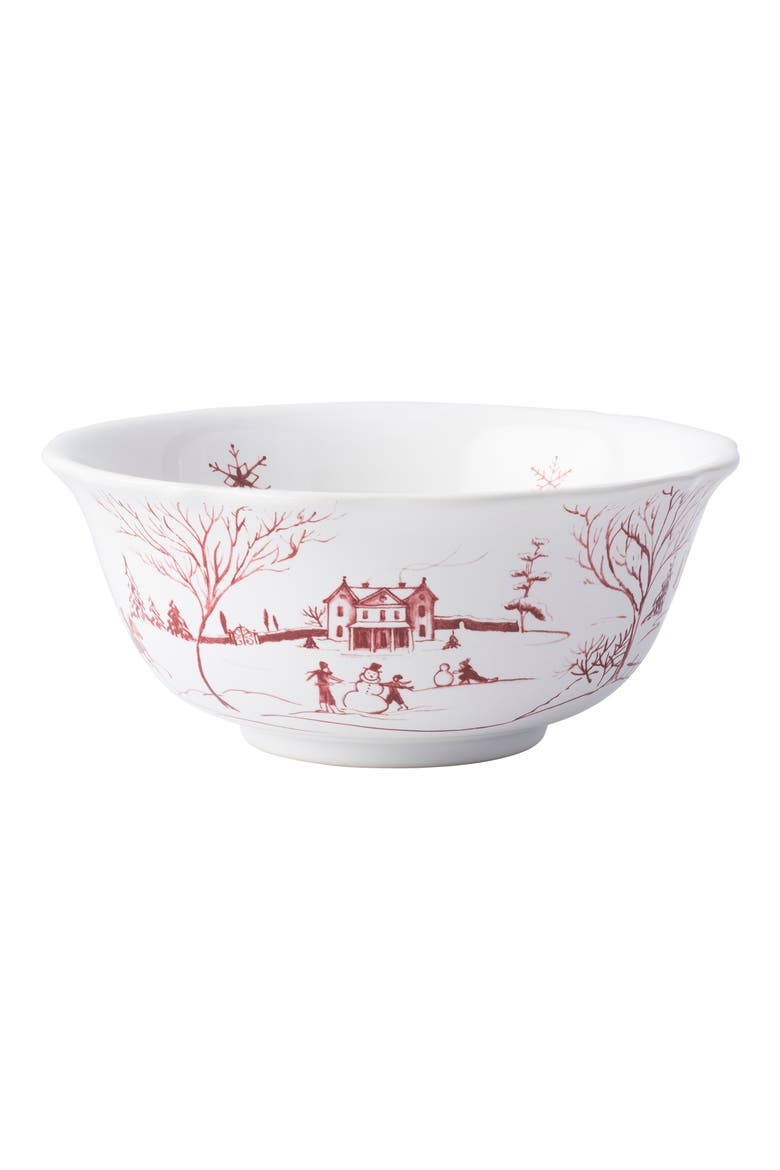 Country Estate Winter Frolic 16-Piece Dinnerware Set, Alternate, color, RUBY