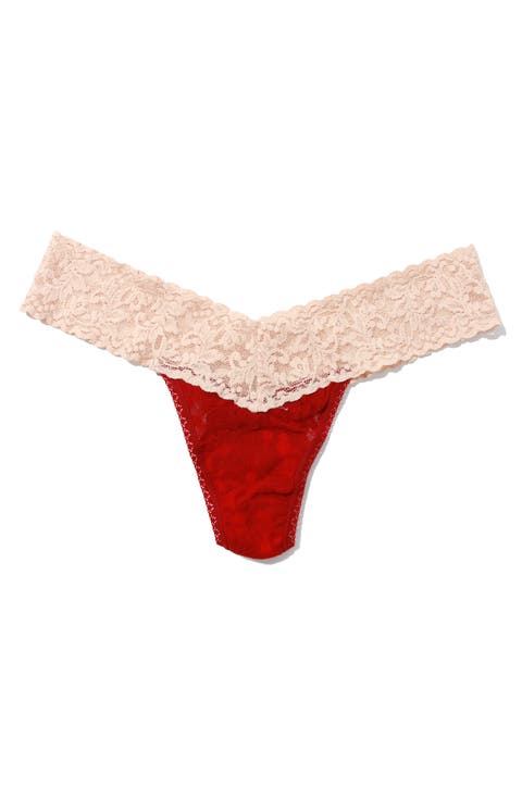 Signature Lace Low Rise Thong