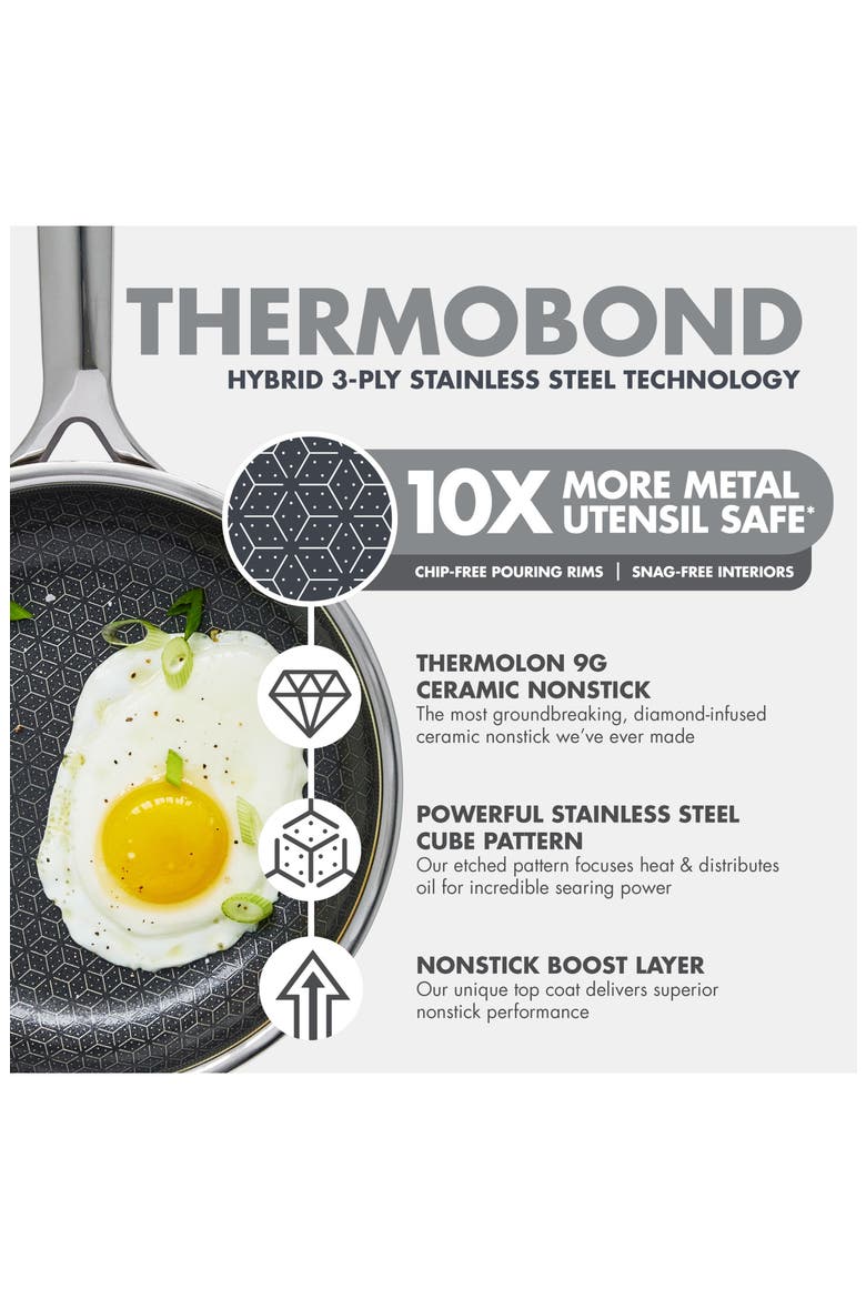 Spectra Thermobond Hybrid Stainless Steel Fry Pan, Alternate, color, GREY