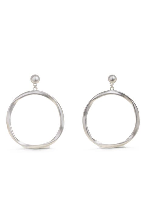 Serene Drop Hoop Earrings
