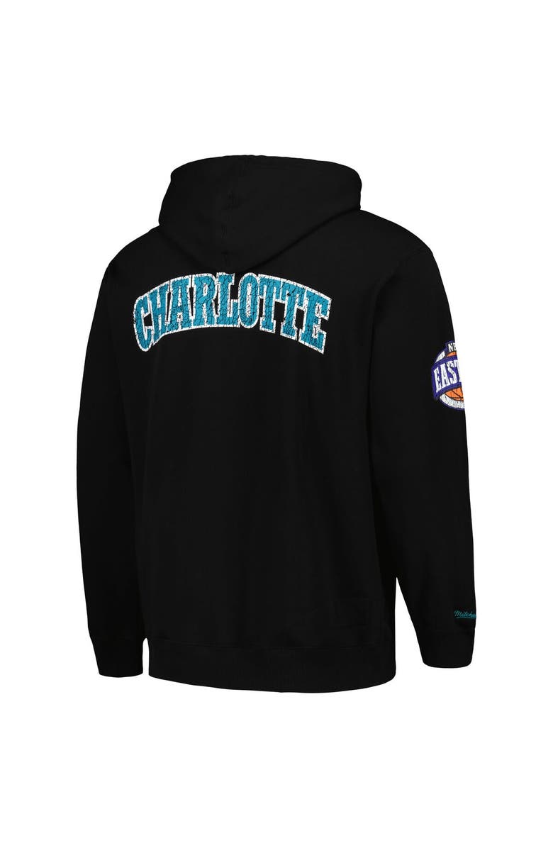 Mitchell & Ness Men's Mitchell & Ness Black Charlotte Hornets Hardwood Classics OG 2.0 Pullover Hoodie, Alternate, color, 
