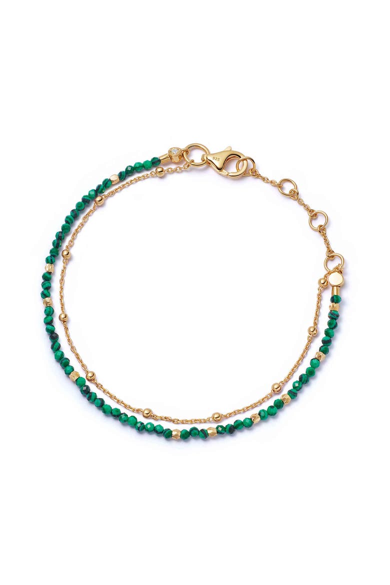 Gold Fine Biography Malachite Bracelet, Main, color, Malachite