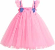 Mia Belle Girls Seaside Sequin Shell Party Dress