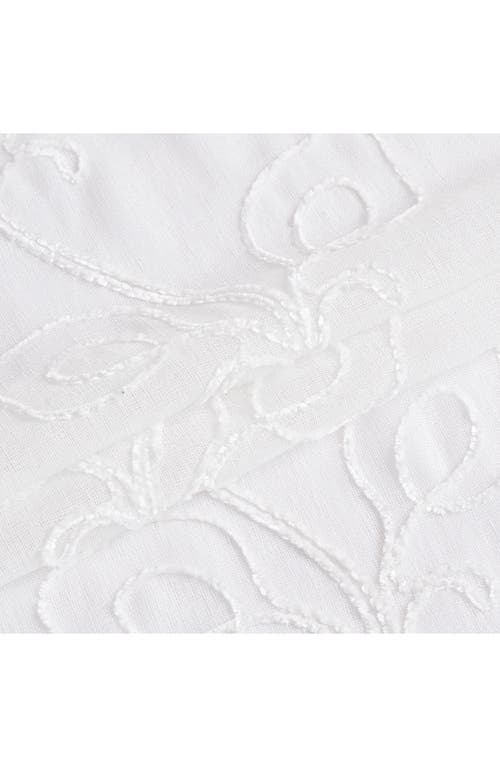 Dainty Home Set Of 2 Embroidered Sheer Curtain Panels In White