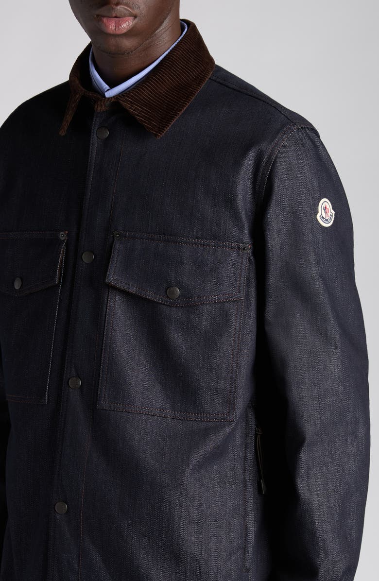 Moncler Denim Shirt Jacket, Alternate, color, Rhodonite