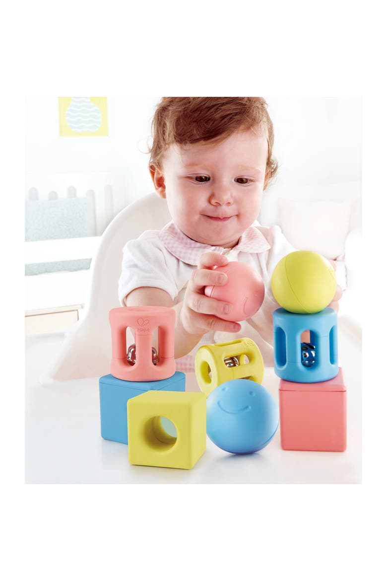 Geometric Rattle Trio 9 Piece Set, Alternate, color, Multicolored