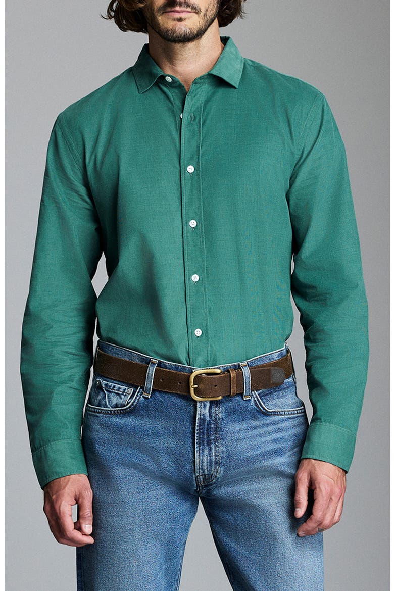 Cedar Corduroy Button-Up Shirt, Main, color, DARK FOREST