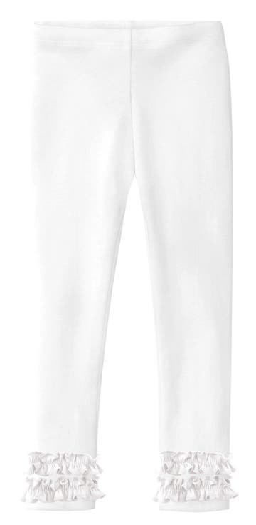 Girls Soft Cotton Ruffle Leggings (Toddler/Kids)