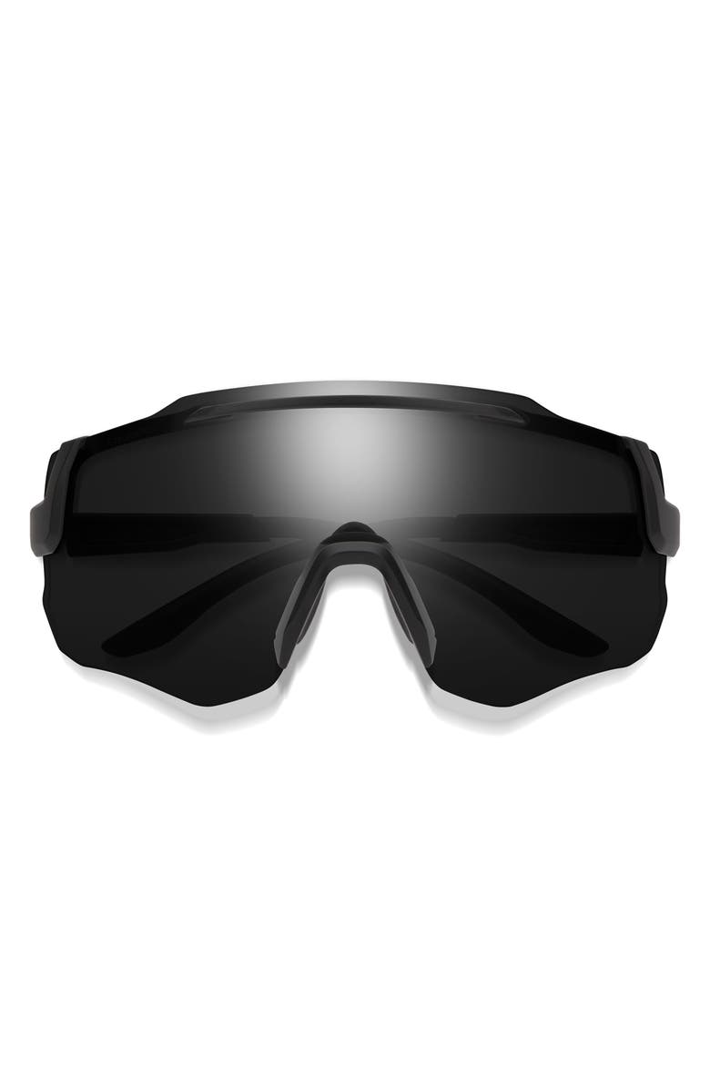 Smith Momentum 135mm ChromaPop<sup>™</sup> Shield Sunglasses, Main, color, Matte Black / Chromapop Black