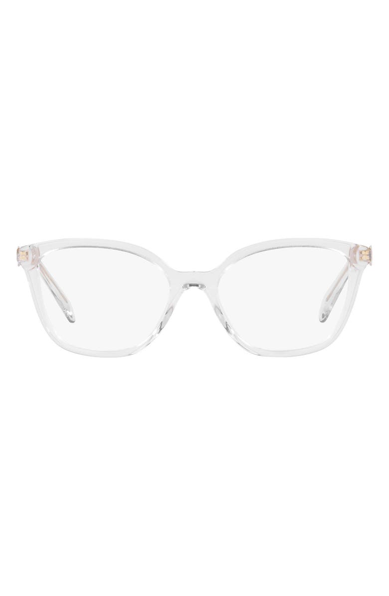 Prada 56mm Butterfly Optical Glasses, Main, color, Crystal