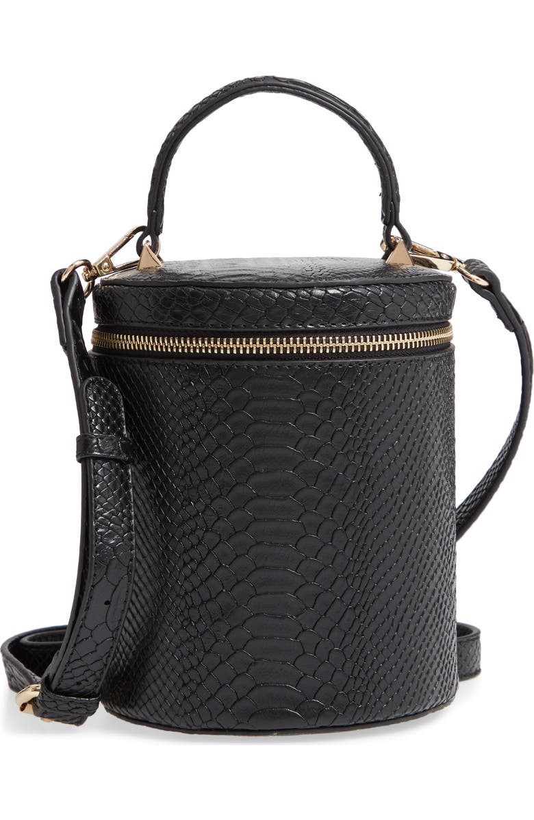 Jules Kae Marion Snake Embossed Bucket Bag, Main, color,