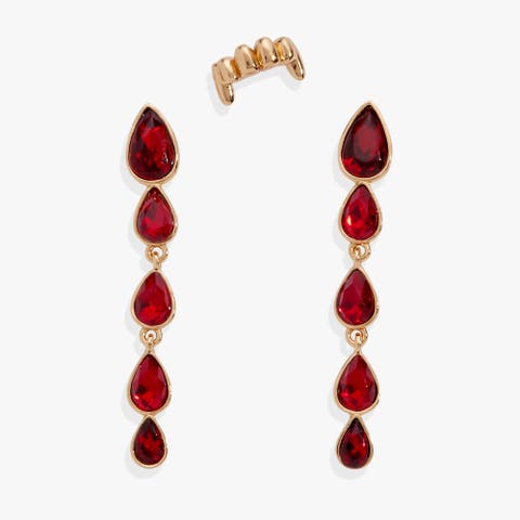 Vampire & Fangs Cuff Earring Set