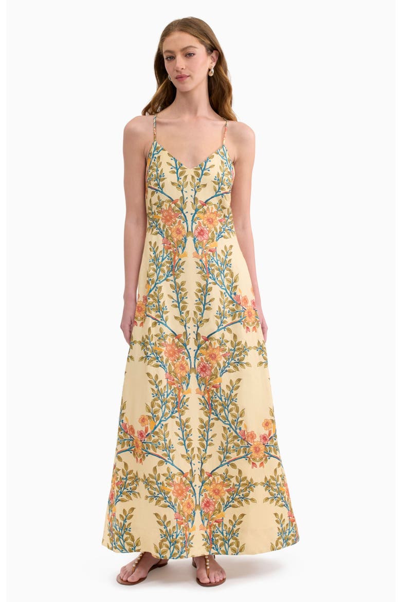 Cleo Printed Dress, Main, color, Buttercream Multi