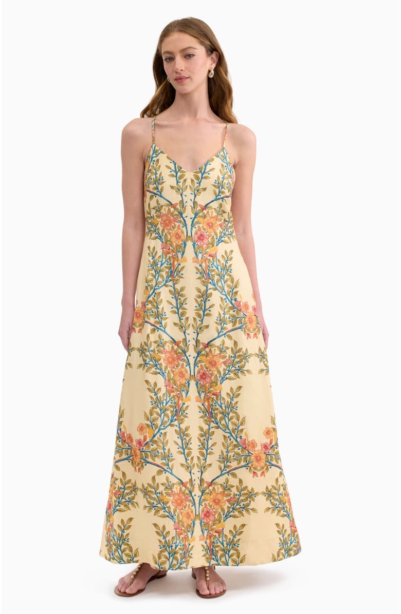 Rebecca Taylor Cleo Printed Dress, Main, color, Buttercream Multi