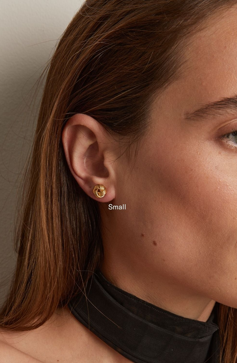 Aurate New York Gold Knot Stud Earrings, Alternate, color, 14K Yellow Gold