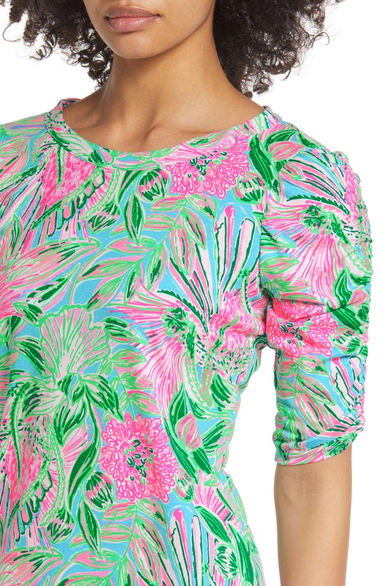 Lilly Pulitzer<sup>®</sup> Women's Belden Floral Cotton T-Shirt Dress, Alternate, color, 