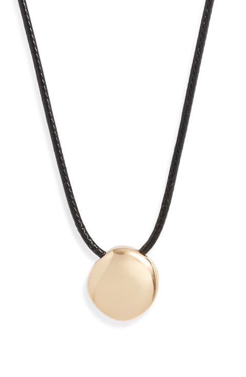 Reversible Polished Orb Cord Necklace