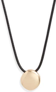 Nordstrom Reversible Polished Orb Cord Necklace