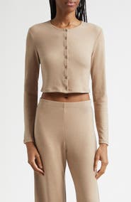 LESET Lauren Crop Cardigan
