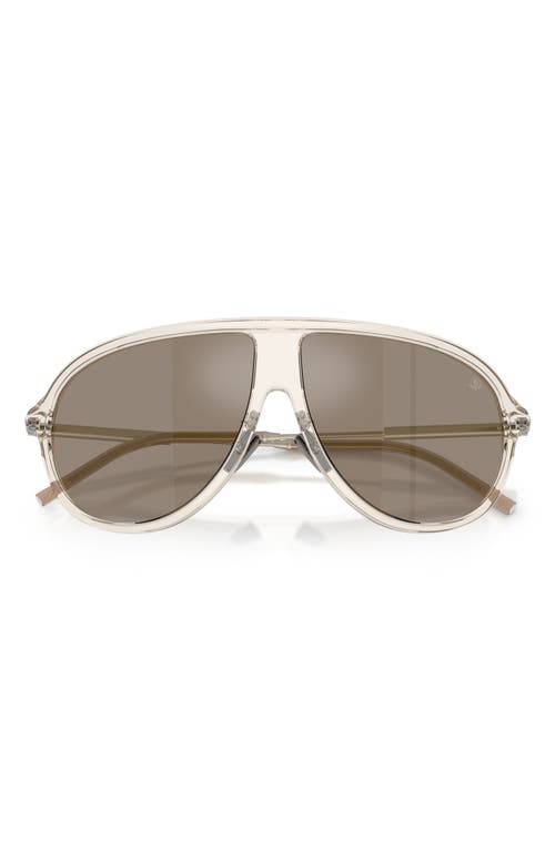 Moncler 61mm Pilot Sunglasses In Brown