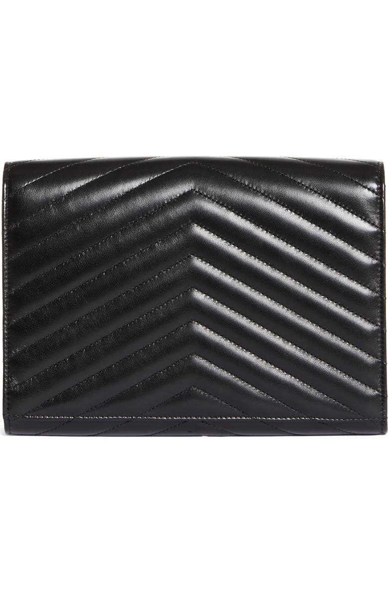 Saint Laurent Cassandre Matelassé Leather Flap Pouch, Alternate, color,