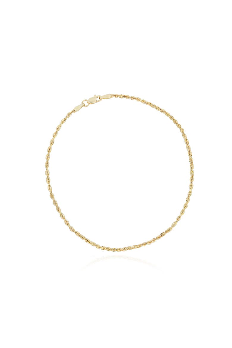 Rope Chain Bracelet, Main, color, Yellow Gold