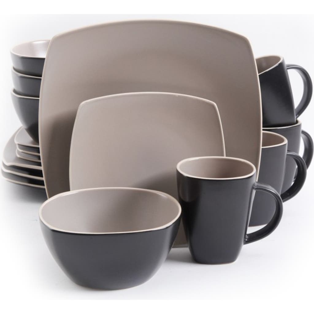 Gibson Home Matte 16-piece Dinnerware Set, Taupe In Neutral