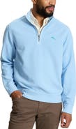 Tommy Bahama Montego Bay Textured Cotton & Lyocell Half Zip Pullover