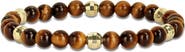 DELMAR Tiger's Eye Stretch Beaded Bracelet