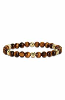 DELMAR Tiger's Eye Stretch Beaded Bracelet