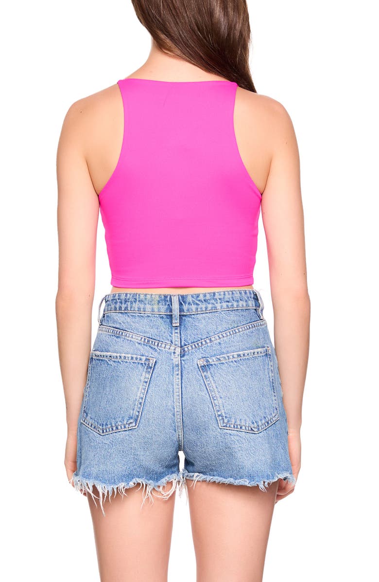 Susana Monaco String Racer Crop Tank Top, Alternate, color, Pink Glo