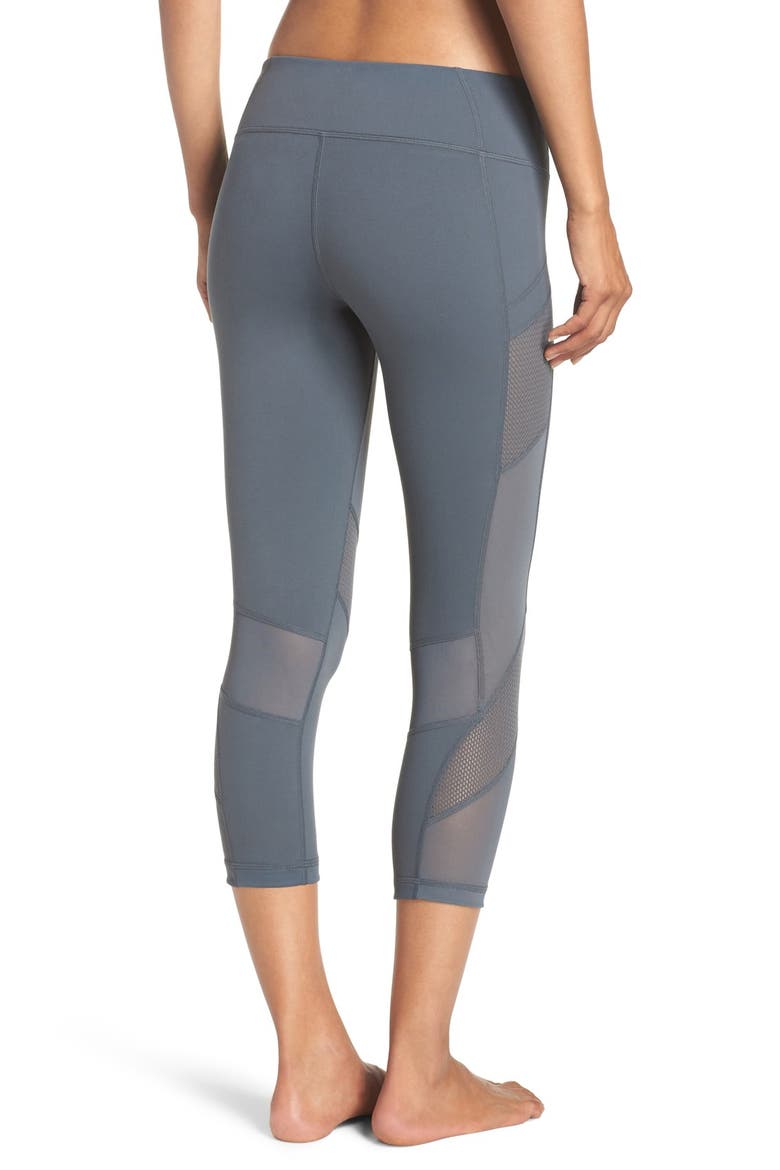 Luminous Mesh Inset Crop Leggings, Alternate, color, GREY GRAPHITE