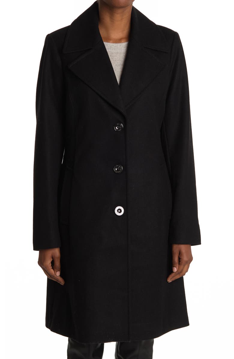 Michael Kors Single Breasted Tailored Coat, Alternate, color,