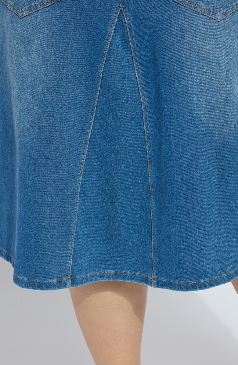 Lysse 'Lyssentials Bella Denim Skirt, Alternate, color, Mid Wash