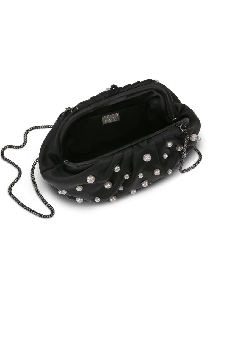 Jewel Badgley Mischka Margot Beaded Pouch Clutch, Alternate, color, Black