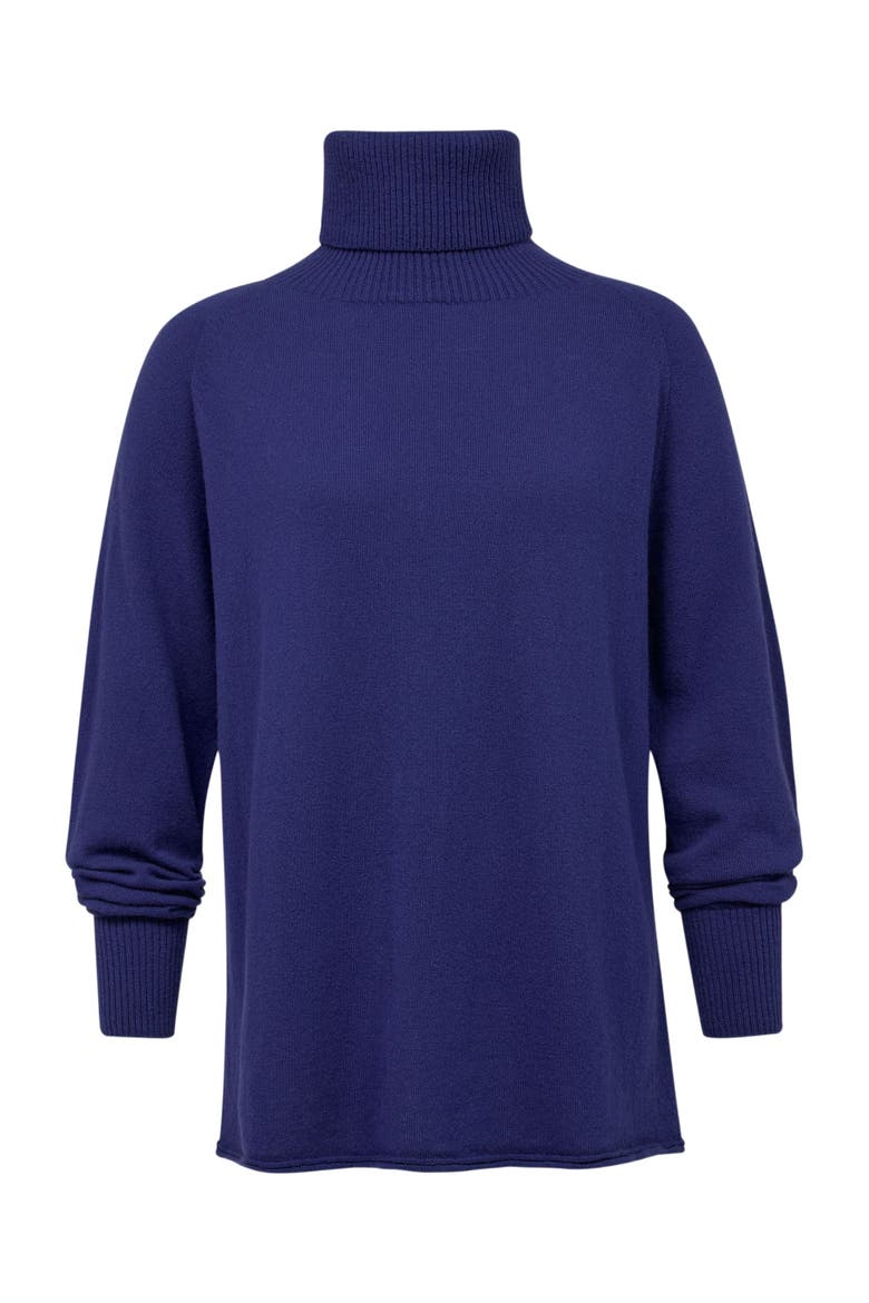Geelong Wool Slouch Turtleneck Sweater, Alternate, color, BLUE INK