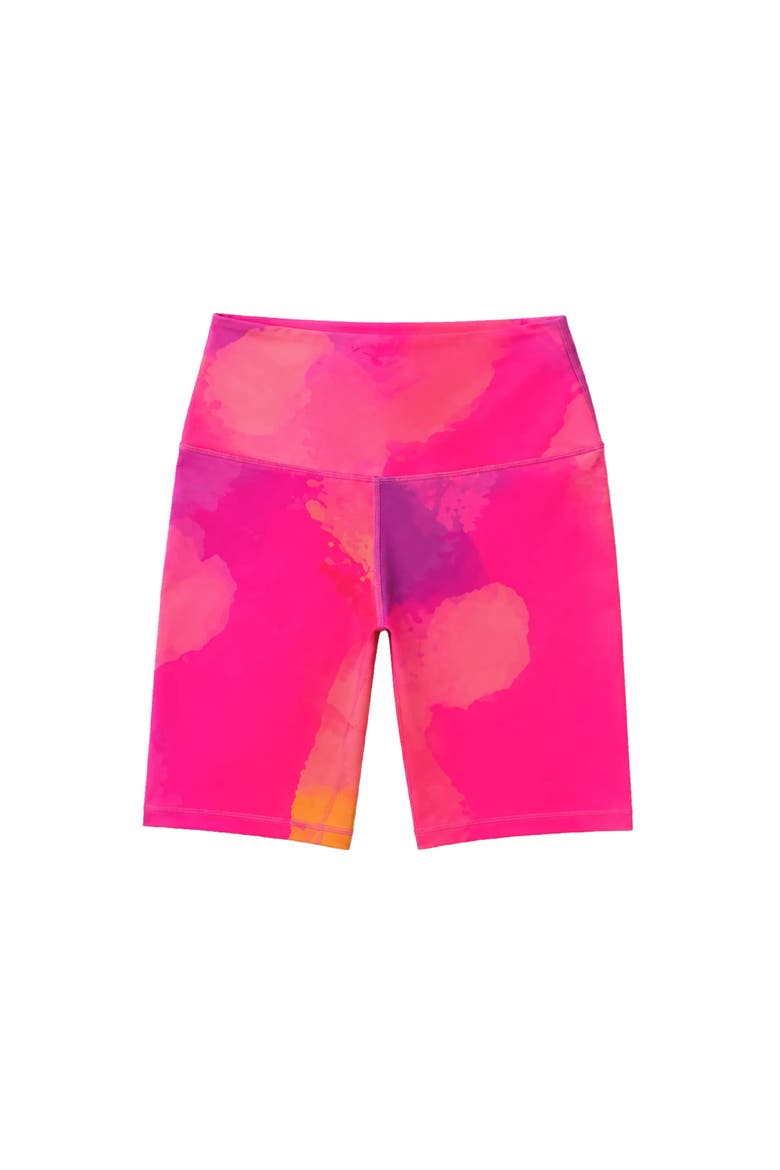 Watercolor Activewear Bike Shorts, Main, color, Multi