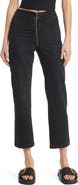 FRAME The Zip Up High Waist Ankle Straight Leg Jeans