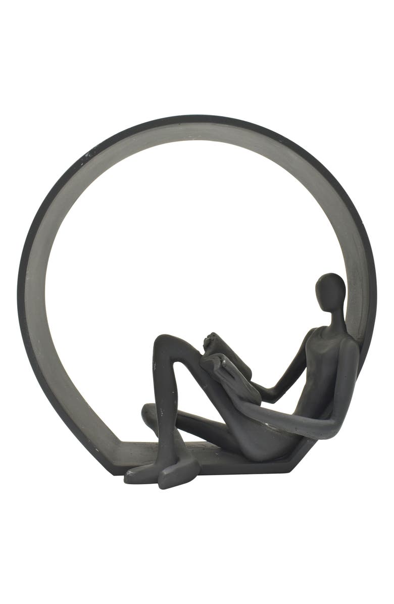 KINETIC Encircled Reader Sculpture, Main, color, Black