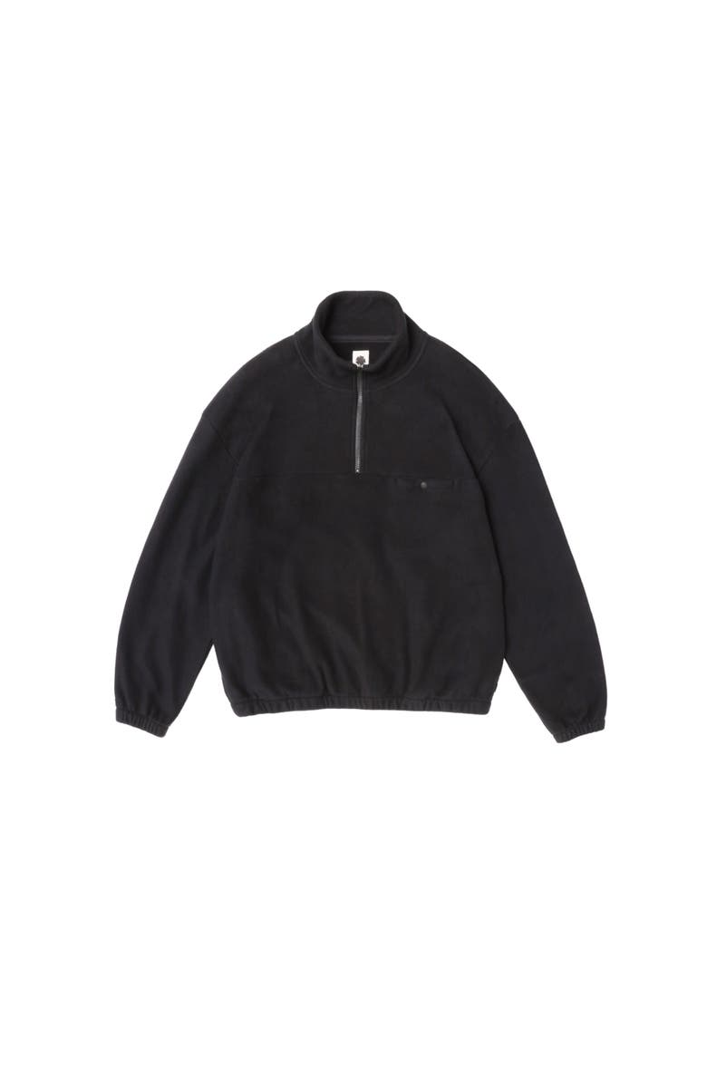 vowels Quarter Zip Fleece, Main, color, Black