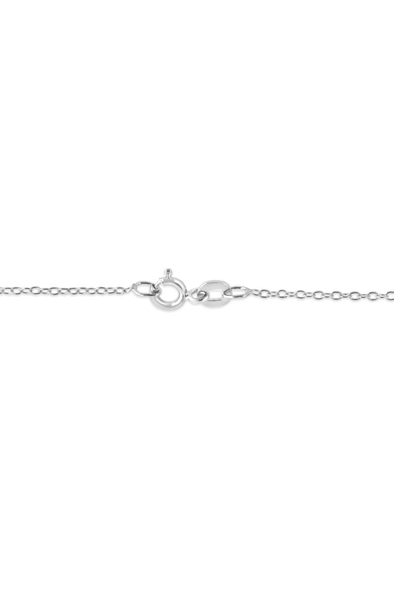Silver 1/10 Cttw Round Diamond Accented Open Heart with Love Pendant Necklace, Alternate, color, White