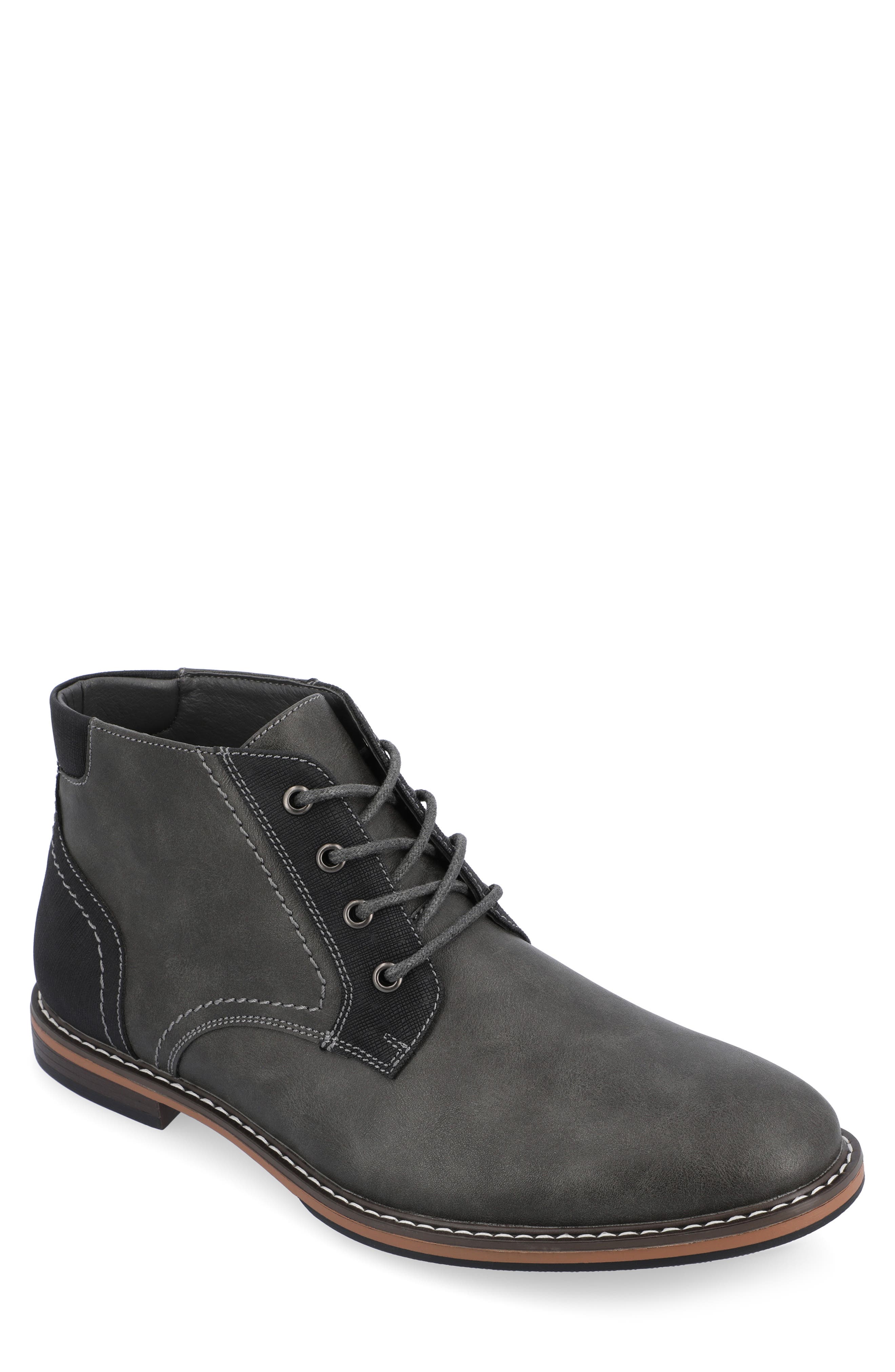VANCE CO Franco Plain Toe Chukka Boot - Wide Width