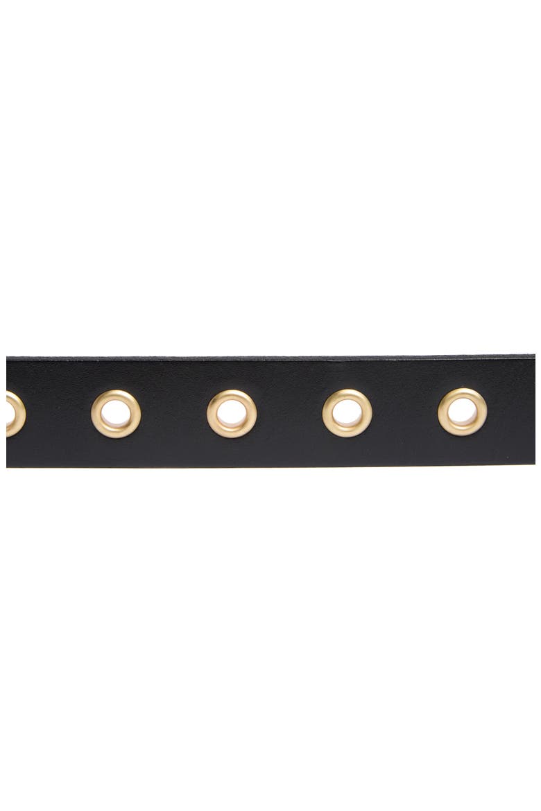 Black Leather Belt, Alternate, color, BLACK / ANTIQUE NICKEL