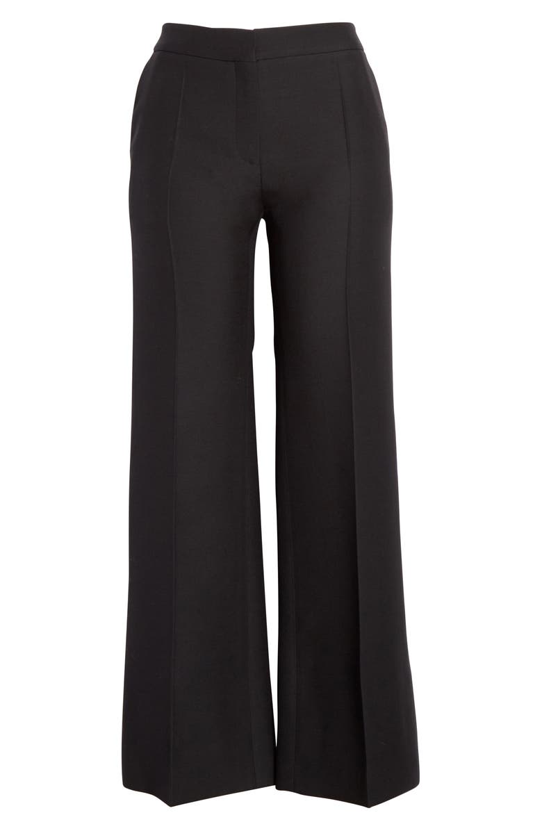 Valentino Wool & Silk Straight Leg Ankle Pants, Alternate, color,