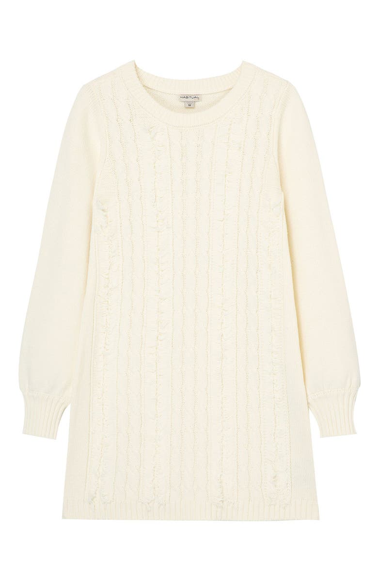 Habitual Kids Kids' Cable Knit Long Sleeve Sweater Dress, Main, color,