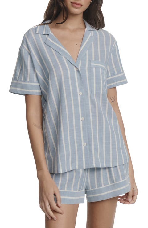 Nautico Stripe Short Sleeve Shirt & Shorts Pajamas
