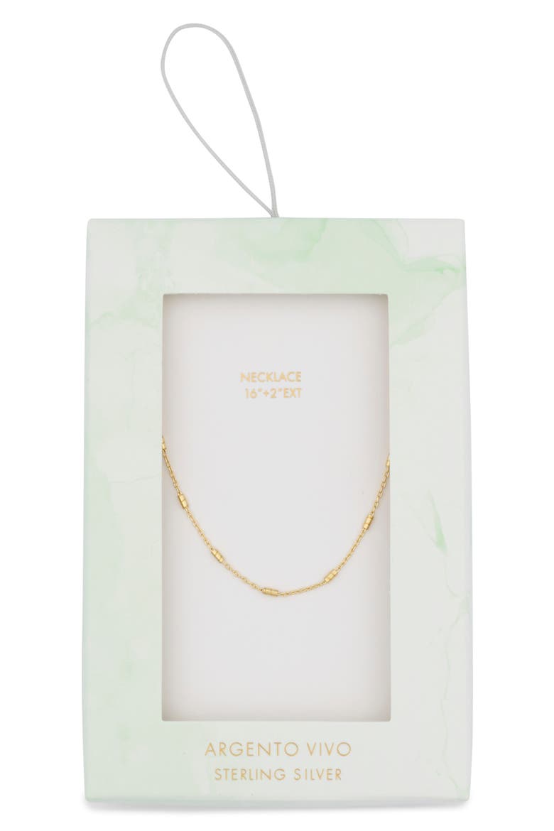 Bar Station Chain Necklace, Alternate, color, GOLD